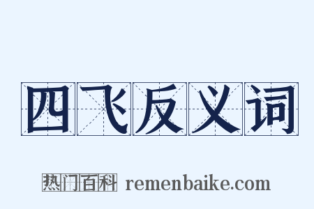 四飞反义词是什么意思的图片